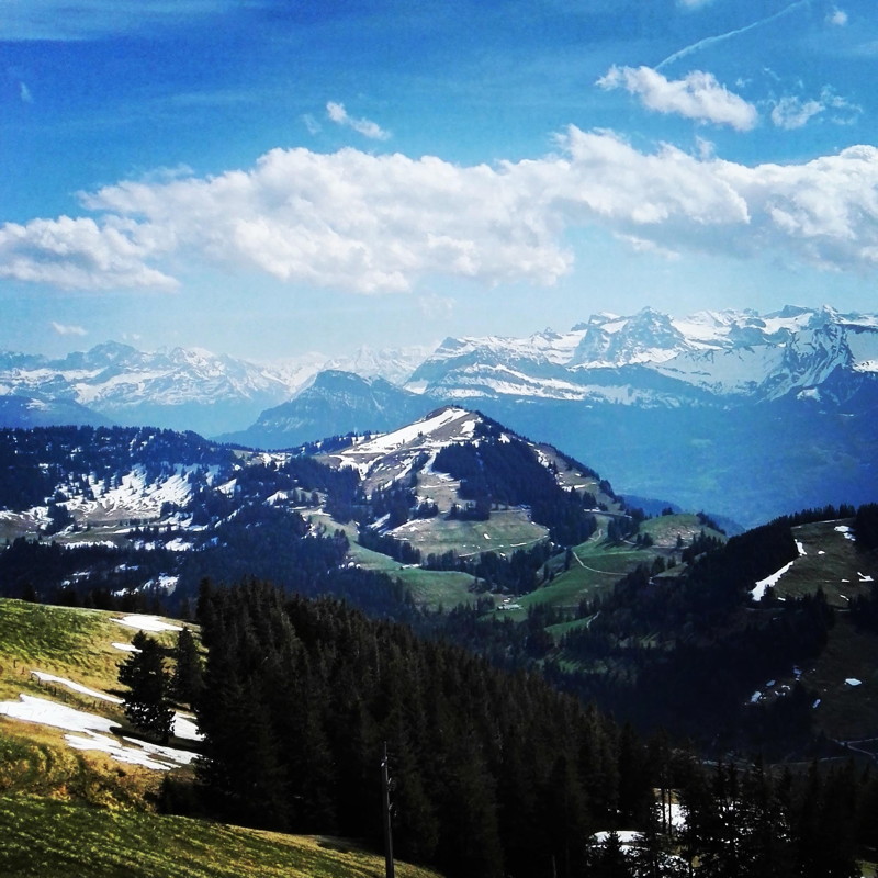Uitzicht over de Rigi Kulm in Zwitserland na een wandeltocht